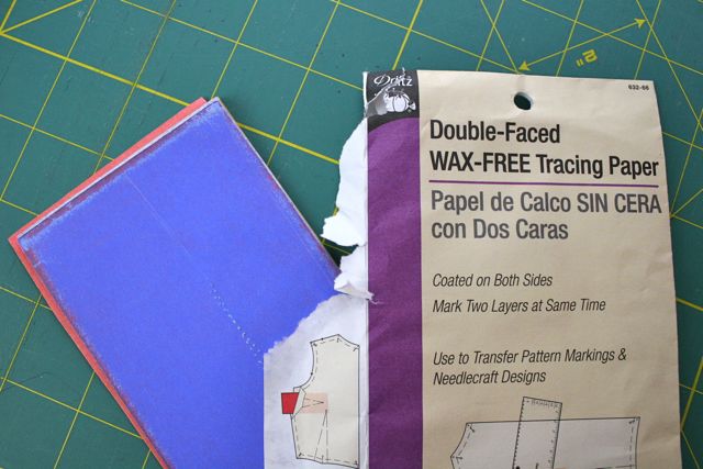 Using Tracing Paper on a Sewing Pattern